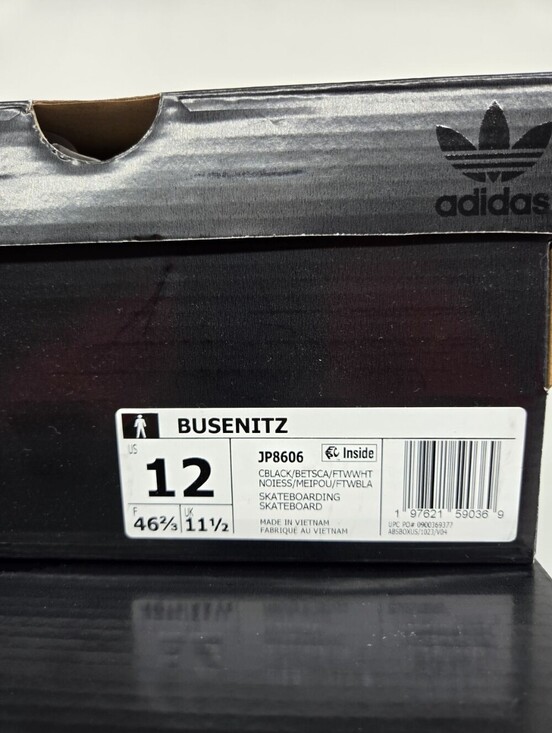Adidas Men\'s Busenitz Pro JP8606 Black Scarlet Skateboarding Shoes Size 12